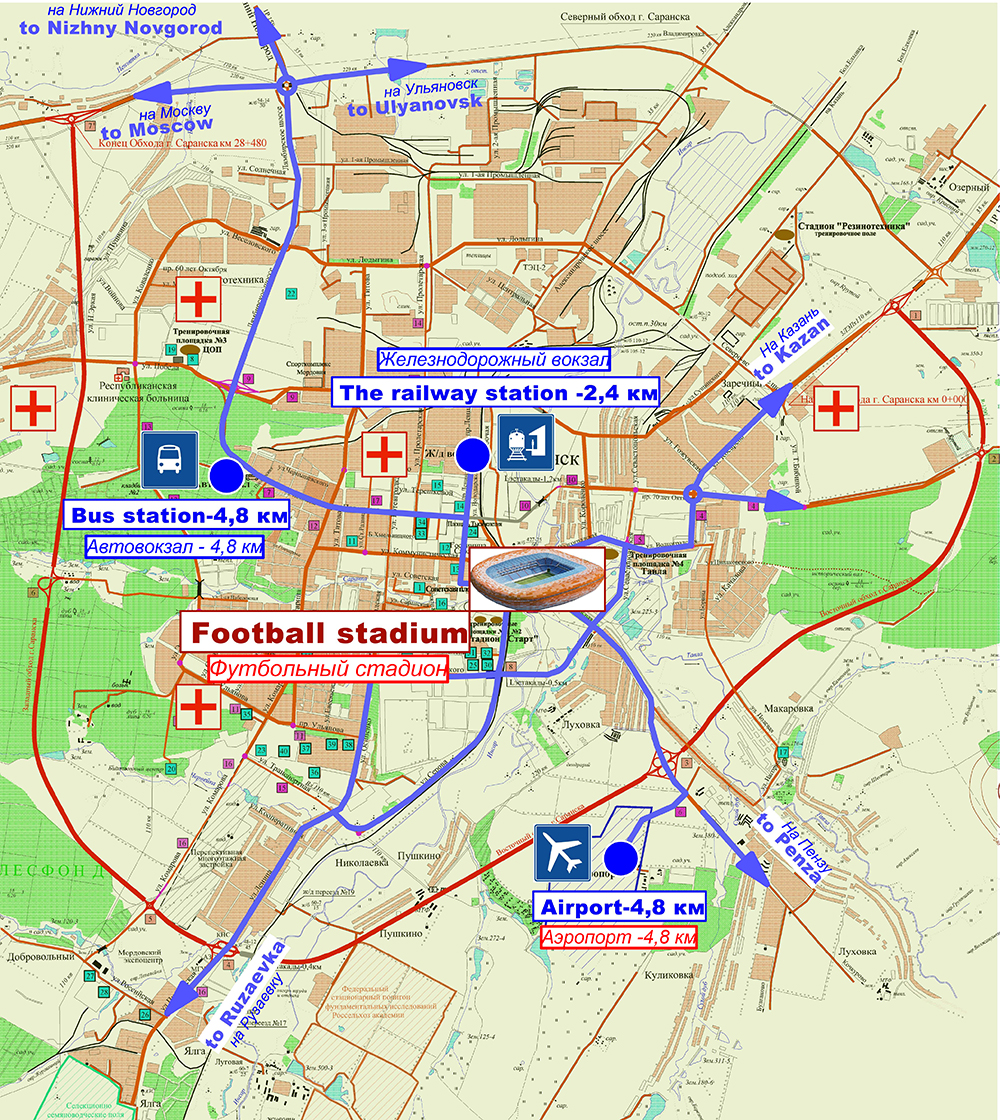 Карта саранска улицы